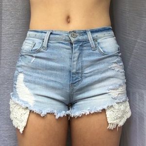 Jean Shorts with Lace